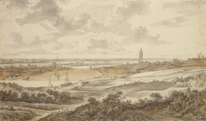 Panorama mit der Stadt Rhenen